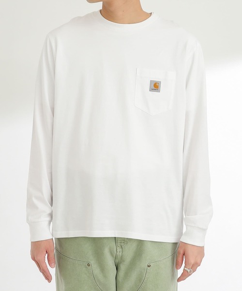 Carhartt(カーハート)の「carhartt LONG-SLEEVE POCKET T-SHIRTS(Tシャツ/カットソー・メンズ・カーキ/ホワイト/ブラック・MEDIUM/X-LARGE/LARGE)」の6枚目の写真