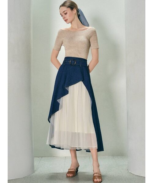 RESEXXY（リゼクシー）の「パターンデザインスカーフ（バンダナ/スカーフ・レディース・ブルー/レッド・FREE）」の6枚目の写真