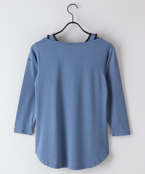 JEANS MATE（ジーンズメイト）の「【APORITO/アポリト】　UVカットドライ機能　肩見せレイヤード7分袖Tシャツ（Tシャツ/カットソー・レディース・ブラック/ピンク/ブルー系その他・MEDIUM/LARGE）」の4枚目の写真