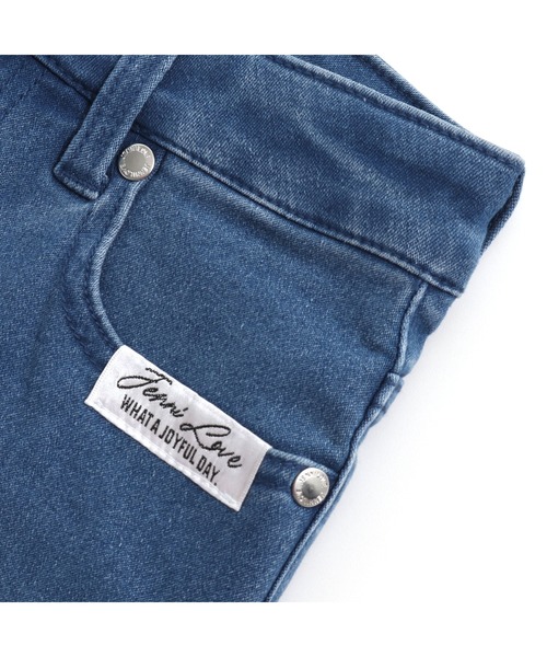 JENNI love（ジェニィラブ）の「前ボタンアシメデニムショーパン（デニムパンツ・キッズ・サックスブルー/ブルー・140cm/130cm/160cm/150cm）」の12枚目の写真