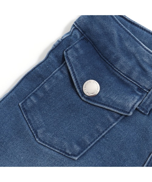 JENNI love（ジェニィラブ）の「前ボタンアシメデニムショーパン（デニムパンツ・キッズ・サックスブルー/ブルー・140cm/130cm/160cm/150cm）」の13枚目の写真