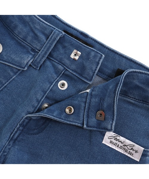 JENNI love（ジェニィラブ）の「前ボタンアシメデニムショーパン（デニムパンツ・キッズ・サックスブルー/ブルー・140cm/130cm/160cm/150cm）」の15枚目の写真