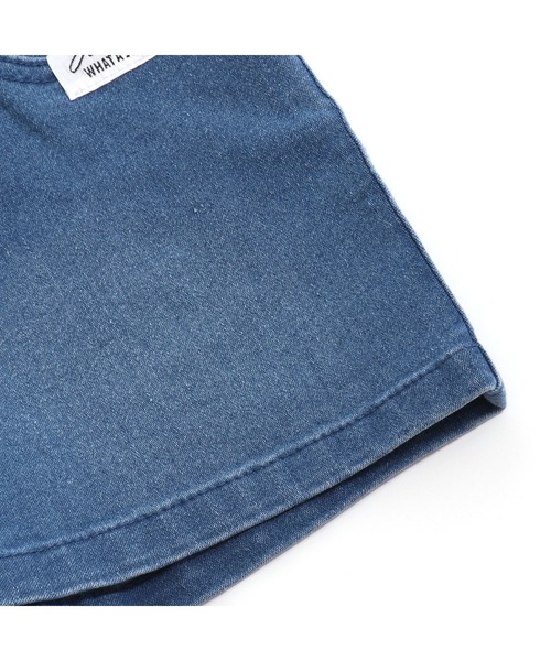 JENNI love（ジェニィラブ）の「前ボタンアシメデニムショーパン（デニムパンツ・キッズ・サックスブルー/ブルー・140cm/130cm/160cm/150cm）」の16枚目の写真