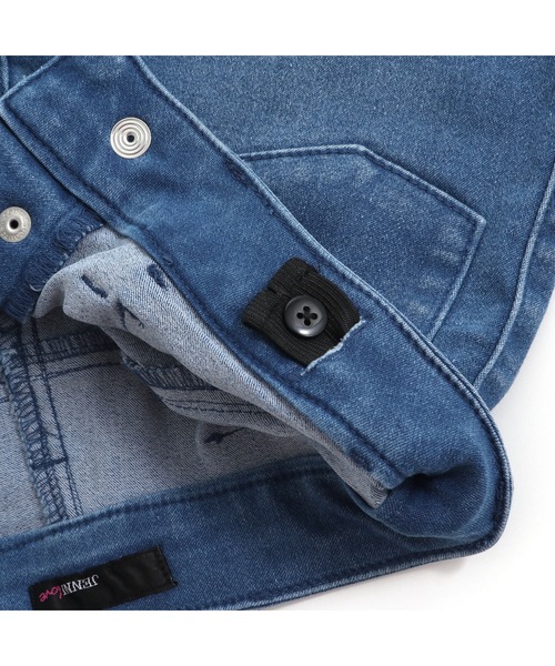 JENNI love（ジェニィラブ）の「前ボタンアシメデニムショーパン（デニムパンツ・キッズ・サックスブルー/ブルー・140cm/130cm/160cm/150cm）」の19枚目の写真