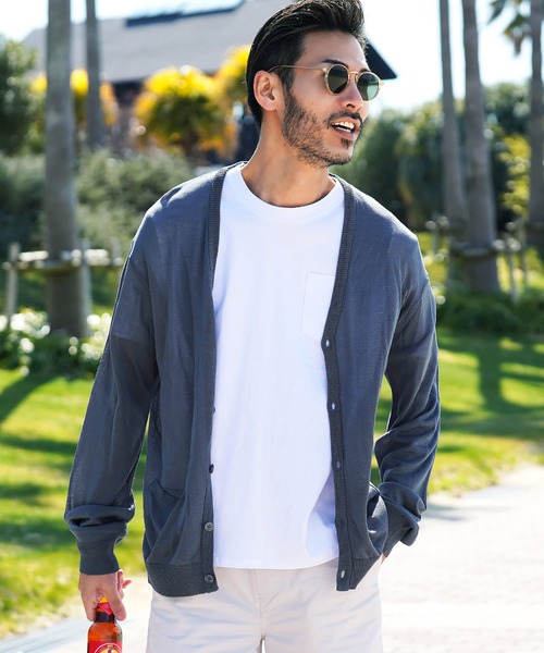 出品終了します！【PRADA】メンズサマーカーディガン セール】サマーニット サマー カーディガン (男女兼用)（カーディガン