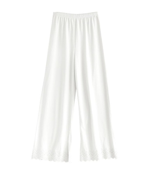 zootie（ズーティー）の「【レイヤードで見せるペチパンツ】 URBAN PLUS レースペチパンツ（その他パンツ・レディース・ブラック/オフホワイト/グレイッシュベージュ/ライトブルー/グレイッシュブルー/アイボリー/ネイビー/ライトベージュ/テラコッタ・フリー）」の10枚目の写真