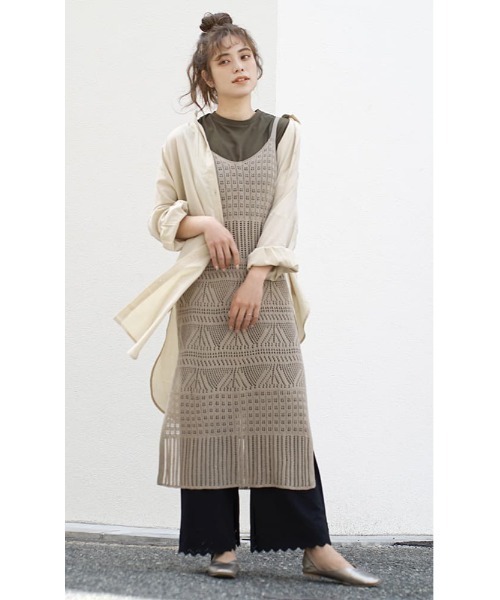 zootie（ズーティー）の「【レイヤードで見せるペチパンツ】 URBAN PLUS レースペチパンツ（その他パンツ・レディース・ブラック/オフホワイト/グレイッシュベージュ/ライトブルー/グレイッシュブルー/アイボリー/ネイビー/ライトベージュ/テラコッタ・フリー）」の16枚目の写真