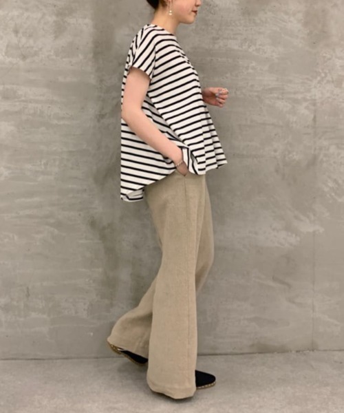 BEARDSLEY（ビアズリー）の「フレアカットソー（Tシャツ/カットソー・レディース・ホワイト/ブルー・FREE）」の10枚目の写真