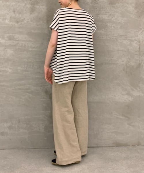 BEARDSLEY（ビアズリー）の「フレアカットソー（Tシャツ/カットソー・レディース・ホワイト/ブルー・FREE）」の11枚目の写真