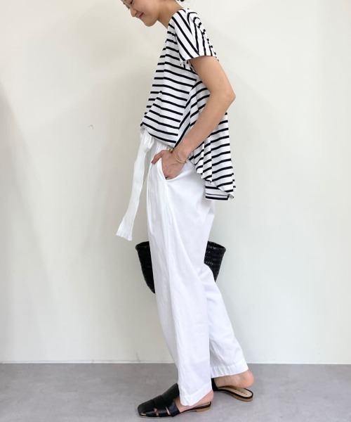 BEARDSLEY（ビアズリー）の「フレアカットソー（Tシャツ/カットソー・レディース・ホワイト/ブルー・FREE）」の13枚目の写真