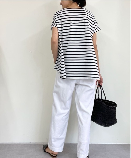 BEARDSLEY（ビアズリー）の「フレアカットソー（Tシャツ/カットソー・レディース・ホワイト/ブルー・FREE）」の14枚目の写真