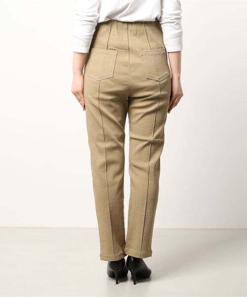 KOBE LETTUCE（コウベレタス）の「のびのびストレッチセンターラインマタニティテーパードパンツ（マタニティウェア/グッズ・レディース・ピンク/ブラック/ベージュ/オフホワイト/ホワイト系・FREE）」の7枚目の写真