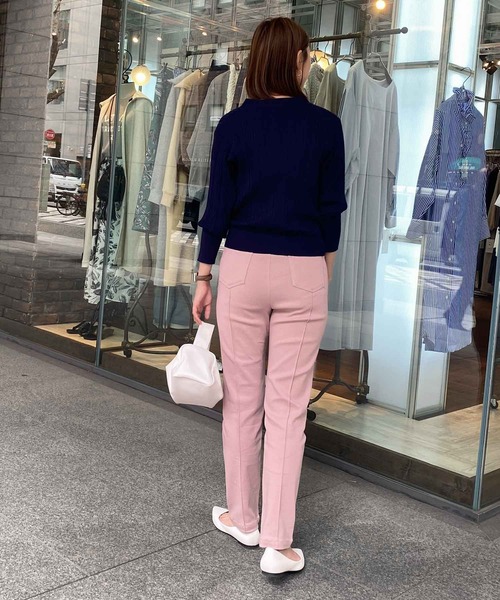 KOBE LETTUCE（コウベレタス）の「のびのびストレッチセンターラインマタニティテーパードパンツ（マタニティウェア/グッズ・レディース・ピンク/ブラック/ベージュ/オフホワイト/ホワイト系・FREE）」の15枚目の写真