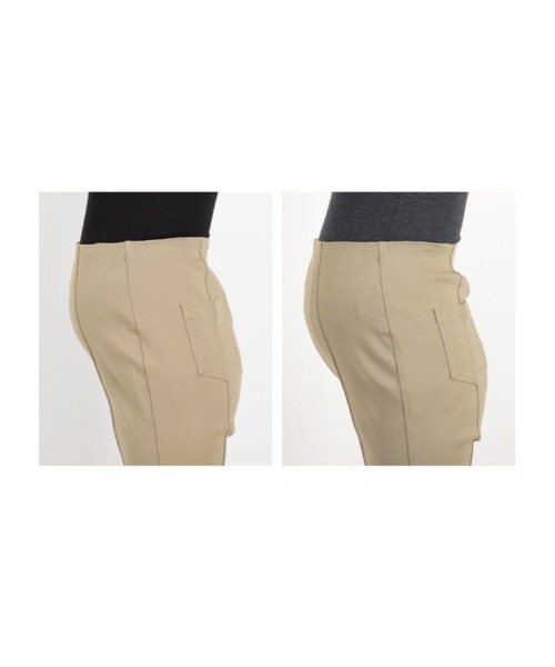 KOBE LETTUCE（コウベレタス）の「のびのびストレッチセンターラインマタニティテーパードパンツ（マタニティウェア/グッズ・レディース・ピンク/ブラック/ベージュ/オフホワイト/ホワイト系・FREE）」の20枚目の写真