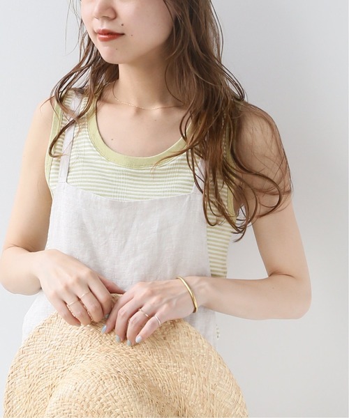 MILLER(ミラー)の「《追加》別注【MILLER/ミラー】*RELUME T/T:タンクトップ(タンクトップ・レディース・カーキ/ブラウン/ブラック系その他/サックスブルー・FREE)」の3枚目の写真