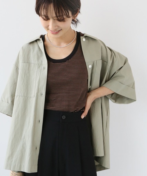 MILLER(ミラー)の「《追加》別注【MILLER/ミラー】*RELUME T/T:タンクトップ(タンクトップ・レディース・カーキ/ブラウン/ブラック系その他/サックスブルー・FREE)」の8枚目の写真