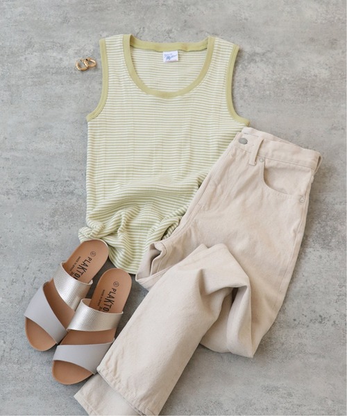 MILLER(ミラー)の「《追加》別注【MILLER/ミラー】*RELUME T/T:タンクトップ(タンクトップ・レディース・カーキ/ブラウン/ブラック系その他/サックスブルー・FREE)」の15枚目の写真