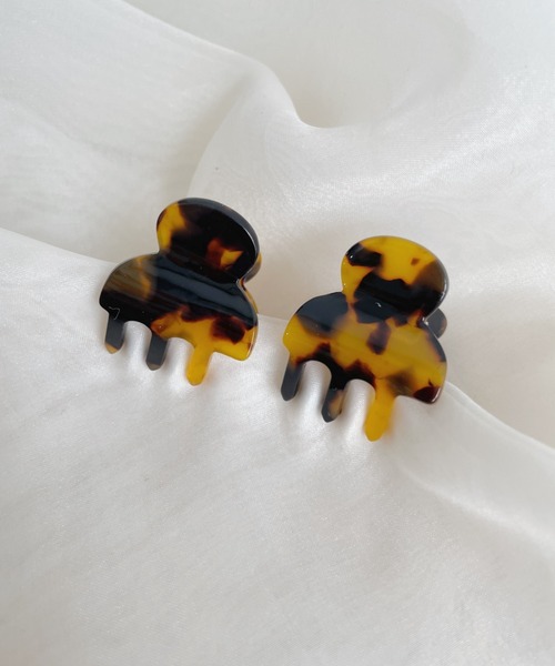 Alite cloth(アリーテクロス)の「ミニバンスクリップ 2個セット マーブルニュアンス(バレッタ/ヘアクリップ・レディース・オフホワイト/ブラック/ピンク/ブルー/ブラウン/グリーン/ピンク系その他/ホワイト/ダークブラウン/グリーン系その他/パープル/ベージュ/ネイビー/ブラウン系その他・FREE)」の5枚目の写真