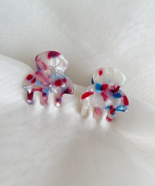 Alite cloth(アリーテクロス)の「ミニバンスクリップ 2個セット マーブルニュアンス(バレッタ/ヘアクリップ・レディース・オフホワイト/ブラック/ピンク/ブルー/ブラウン/グリーン/ピンク系その他/ホワイト/ダークブラウン/グリーン系その他/パープル/ベージュ/ネイビー/ブラウン系その他・FREE)」の11枚目の写真