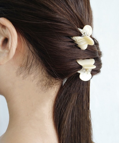 Alite cloth(アリーテクロス)の「ミニバンスクリップ 2個セット マーブルニュアンス(バレッタ/ヘアクリップ・レディース・オフホワイト/ブラック/ピンク/ブルー/ブラウン/グリーン/ピンク系その他/ホワイト/ダークブラウン/グリーン系その他/パープル/ベージュ/ネイビー/ブラウン系その他・FREE)」の15枚目の写真