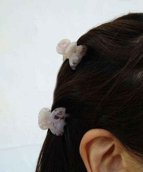 Alite cloth(アリーテクロス)の「ミニバンスクリップ 2個セット マーブルニュアンス(バレッタ/ヘアクリップ・レディース・オフホワイト/ブラック/ピンク/ブルー/ブラウン/グリーン/ピンク系その他/ホワイト/ダークブラウン/グリーン系その他/パープル/ベージュ/ネイビー/ブラウン系その他・FREE)」の17枚目の写真