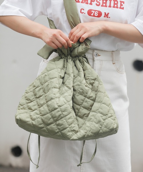 CIAOPANIC TYPY(チャオパニックティピー)の「【WEB限定】 キルティング結びビッグショルダーBAG(ショルダーバッグ・レディース・アイボリー/カーキ/ブラック・ONE SIZE)」の3枚目の写真