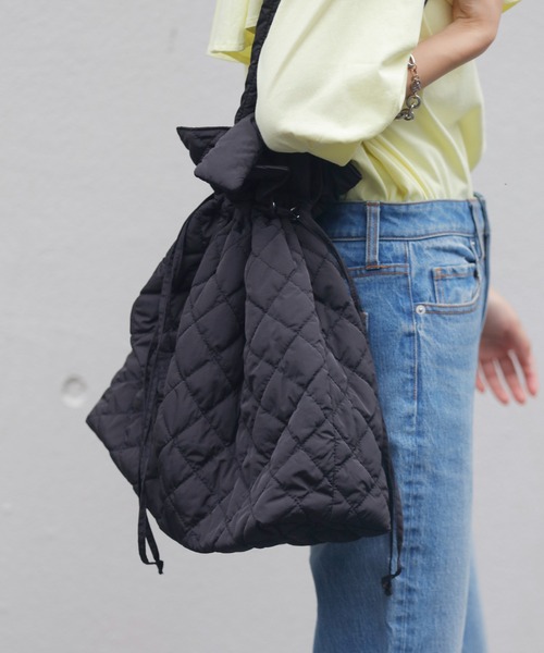 CIAOPANIC TYPY(チャオパニックティピー)の「【WEB限定】 キルティング結びビッグショルダーBAG(ショルダーバッグ・レディース・アイボリー/カーキ/ブラック・ONE SIZE)」の5枚目の写真