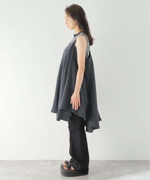 U by SPICK&SPAN（ユーバイスピックアンドスパン）の「【LEPIDOS/レピドス】 GAUZE LOOSE キャミ（ワンピース・レディース・ブラック系その他・FREE）」の13枚目の写真