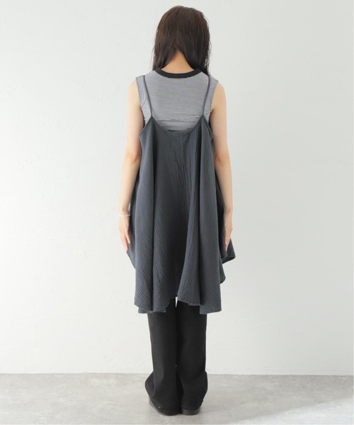 U by SPICK&SPAN（ユーバイスピックアンドスパン）の「【LEPIDOS/レピドス】 GAUZE LOOSE キャミ（ワンピース・レディース・ブラック系その他・FREE）」の6枚目の写真