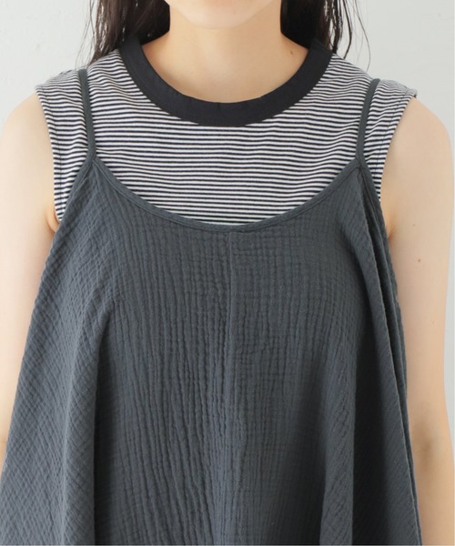 U by SPICK&SPAN（ユーバイスピックアンドスパン）の「【LEPIDOS/レピドス】 GAUZE LOOSE キャミ（ワンピース・レディース・ブラック系その他・FREE）」の12枚目の写真