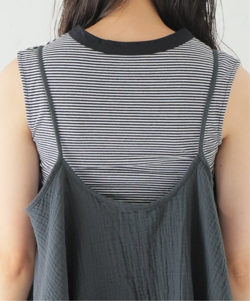 U by SPICK&SPAN（ユーバイスピックアンドスパン）の「【LEPIDOS/レピドス】 GAUZE LOOSE キャミ（ワンピース・レディース・ブラック系その他・FREE）」の16枚目の写真