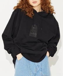 X-girl | SATIN PATCH SWEAT HOODIE(パーカー)
