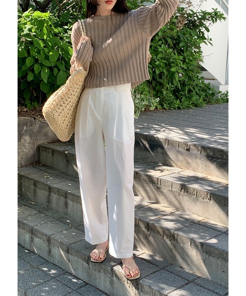 MUYMONA(ムイモナ)の「【MUYMONA】【2022SS】Pale tone boat neck rib knit mmw22s044(ニット/セーター・レディース・モカ/ライトグリーン・FREE)」の22枚目の写真