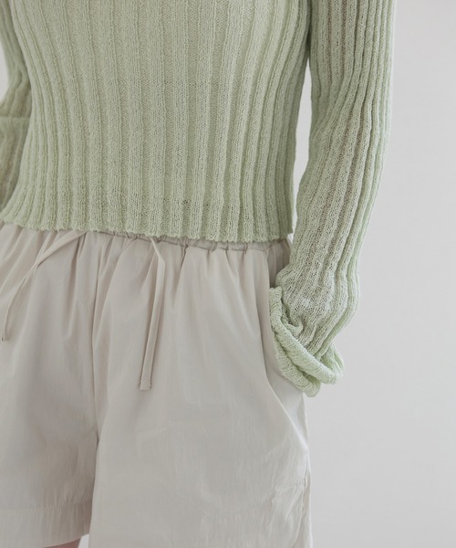 MUYMONA(ムイモナ)の「【MUYMONA】【2022SS】Pale tone boat neck rib knit mmw22s044(ニット/セーター・レディース・モカ/ライトグリーン・FREE)」の15枚目の写真