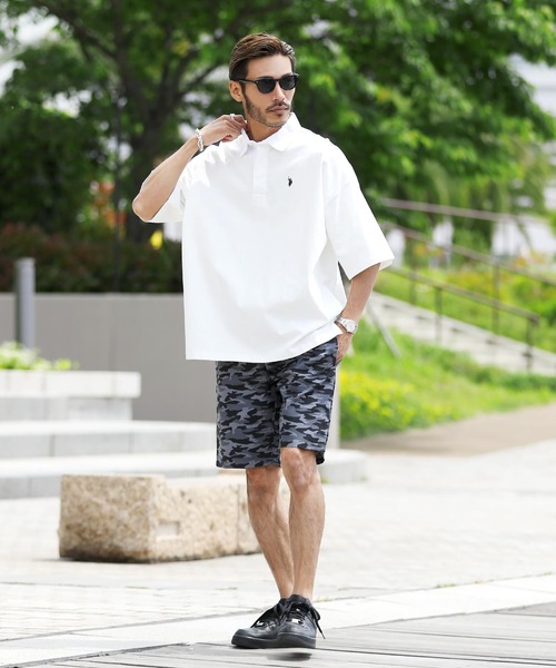 U.S. POLO ASSN.(ユーエスポロアッスン)の「US.POLO ASSN. ユーエスポロアッスン / ブランド別注 オーバーサイズ半袖ラガーシャツ(ポロシャツ・メンズ・ホワイト/ブラック/ダークグリーン/ネイビー/ライトベージュ/チャコール/ブラック系その他/ホワイト系その他/ブルー系その他・MEDIUM/LARGE)」の17枚目の写真