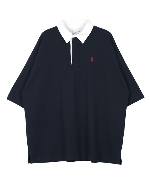 U.S. POLO ASSN.(ユーエスポロアッスン)の「US.POLO ASSN. ユーエスポロアッスン / ブランド別注 オーバーサイズ半袖ラガーシャツ(ポロシャツ・メンズ・ホワイト/ブラック/ダークグリーン/ネイビー/ライトベージュ/チャコール/ブラック系その他/ホワイト系その他/ブルー系その他・MEDIUM/LARGE)」の18枚目の写真