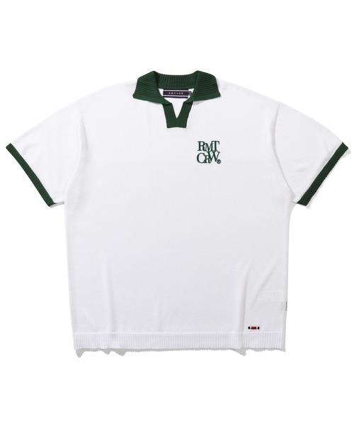 ROMANTIC CROWN(ロマンティッククラウン)の「【ROMANTIC CROWN】RECENT LOGO POLO SHIRT / ロマンティッククラウン リセント ロゴ ニット ポロシャツ(ポロシャツ・メンズ・ネイビー/ライトグレー/ホワイト・SMALL/LARGE/MEDIUM)」の11枚目の写真