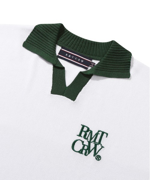 ROMANTIC CROWN(ロマンティッククラウン)の「【ROMANTIC CROWN】RECENT LOGO POLO SHIRT / ロマンティッククラウン リセント ロゴ ニット ポロシャツ(ポロシャツ・メンズ・ネイビー/ライトグレー/ホワイト・SMALL/LARGE/MEDIUM)」の13枚目の写真