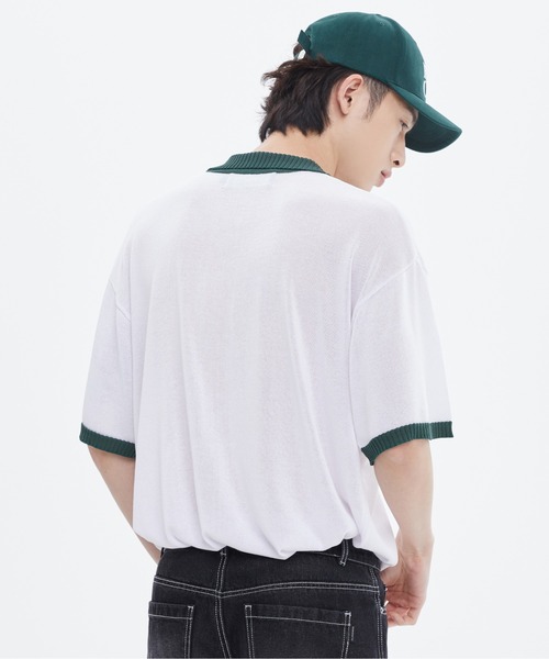 ROMANTIC CROWN(ロマンティッククラウン)の「【ROMANTIC CROWN】RECENT LOGO POLO SHIRT / ロマンティッククラウン リセント ロゴ ニット ポロシャツ(ポロシャツ・メンズ・ネイビー/ライトグレー/ホワイト・SMALL/LARGE/MEDIUM)」の9枚目の写真
