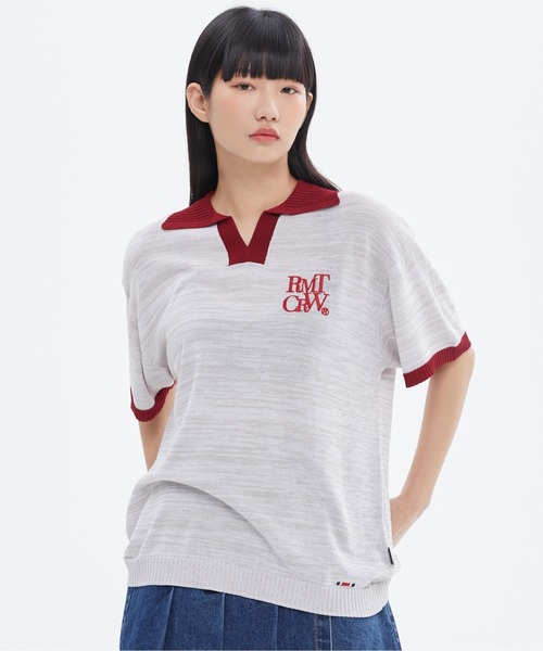 ROMANTIC CROWN(ロマンティッククラウン)の「【ROMANTIC CROWN】RECENT LOGO POLO SHIRT / ロマンティッククラウン リセント ロゴ ニット ポロシャツ(ポロシャツ・メンズ・ネイビー/ライトグレー/ホワイト・SMALL/LARGE/MEDIUM)」の17枚目の写真