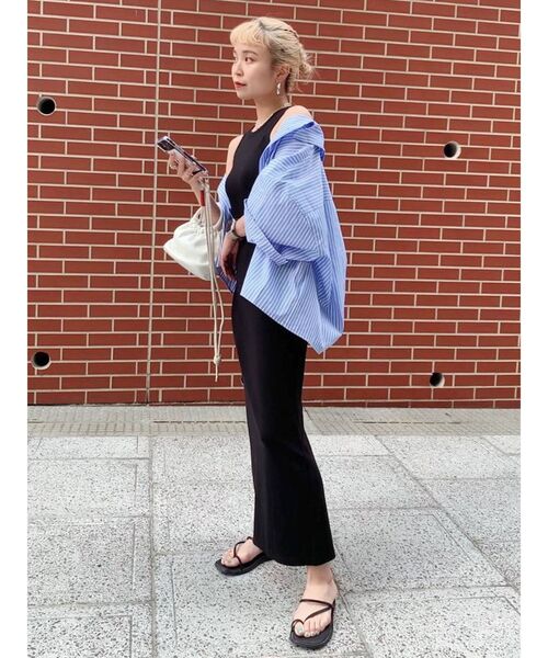 Ungrid（アングリッド）の「アメスリテレコフィットワンピース（ワンピース・レディース・グリーン/ブラウン/ブラック・FREE）」の7枚目の写真