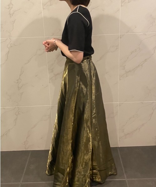 DuKKah(デュカ)の「Dukkah/【低身長向け】配色メロートップス(Tシャツ/カットソー・レディース・ホワイト/ブラック・X-SMALL)」の16枚目の写真