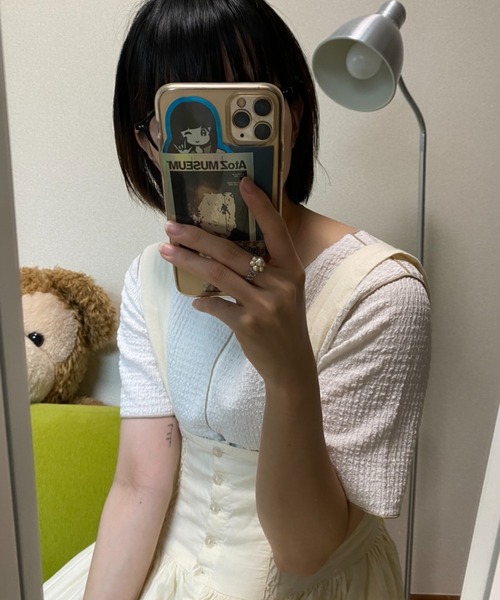 DuKKah(デュカ)の「Dukkah/【低身長向け】配色メロートップス(Tシャツ/カットソー・レディース・ホワイト/ブラック・X-SMALL)」の12枚目の写真