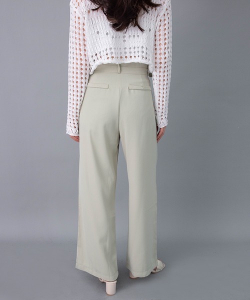 サイドベルトツータックスラックス（スラックス）｜solleim（ソルレム