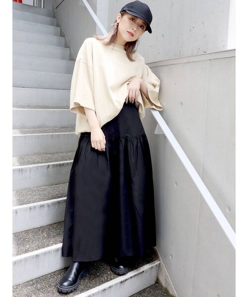 MURUA（ムルーア）の「ティアードフレアスカート（スカート・レディース・ベージュ/カーキ/グリーン/ブラック・FREE）」の14枚目の写真