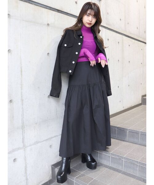 MURUA（ムルーア）の「ティアードフレアスカート（スカート・レディース・ベージュ/カーキ/グリーン/ブラック・FREE）」の22枚目の写真