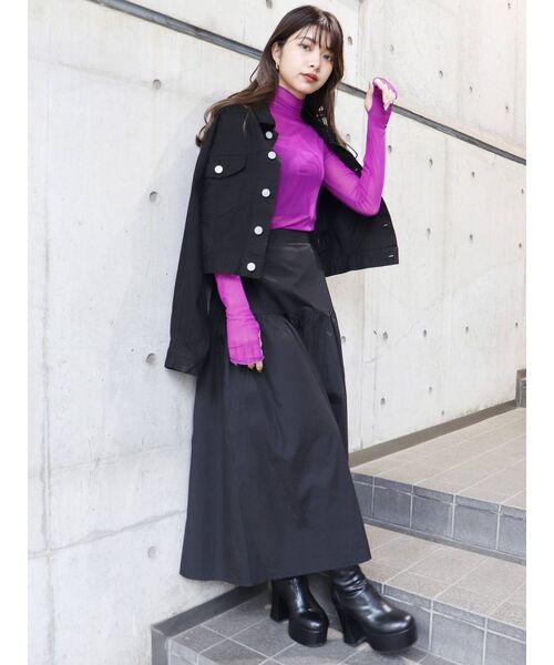 MURUA（ムルーア）の「ティアードフレアスカート（スカート・レディース・ベージュ/カーキ/グリーン/ブラック・FREE）」の21枚目の写真