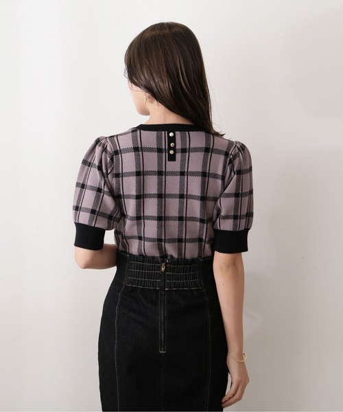 PROPORTION BODY DRESSING(プロポーションボディドレッシング)の「チェックニット / 1212270802(ニット/セーター・レディース・ネイビー/ダークグレー/ブラック・FREE)」の19枚目の写真