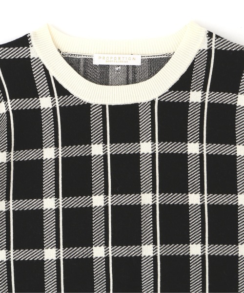 PROPORTION BODY DRESSING(プロポーションボディドレッシング)の「チェックニット / 1212270802(ニット/セーター・レディース・ネイビー/ダークグレー/ブラック・FREE)」の15枚目の写真