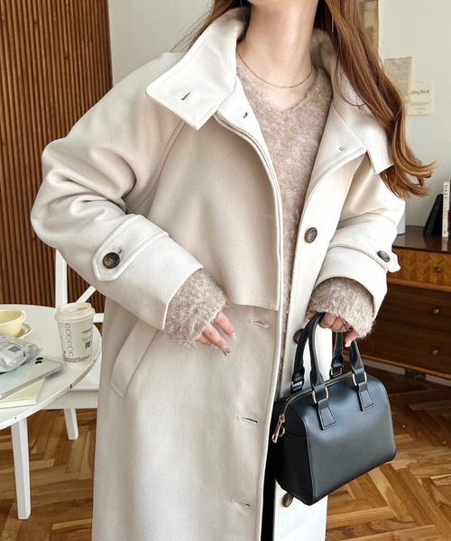 セール】【累計販売枚数1万枚突破！】ニットメルトンスタンドカラー